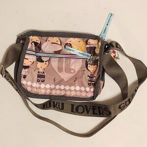 HARAJUKU Lovers Fatal Attraction to Cuteness Buttons Badge Crossbody Handbag